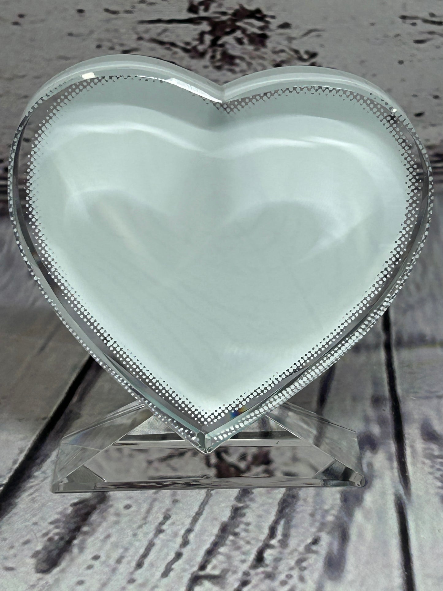 Dear Mom For All The Times I Forget To Thank You......with Pink Roses - Crystal Heart Photo Block