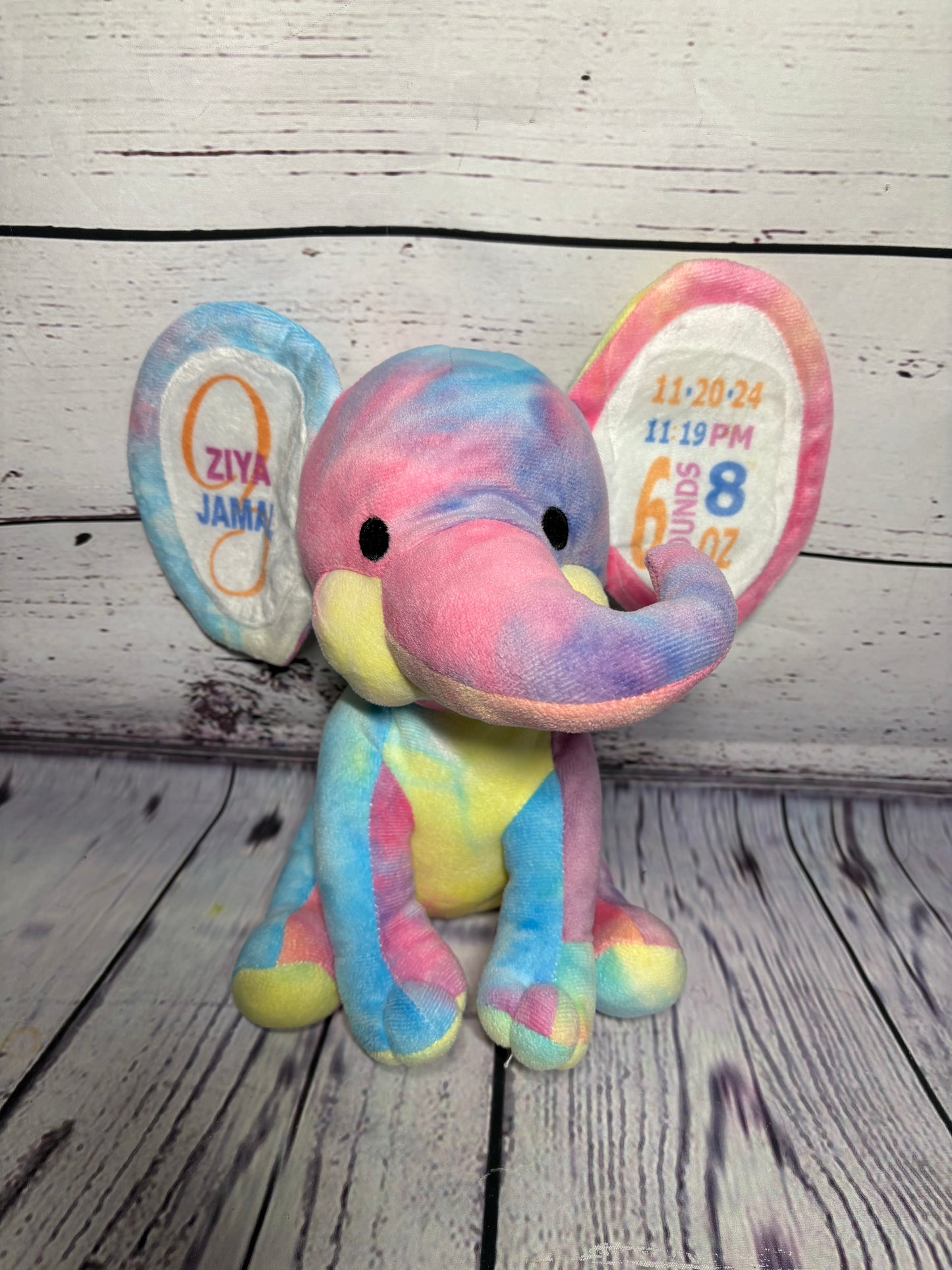 Elephants, Stuffed - Perfect for Birth Stats! 5 Colours to Choose From!