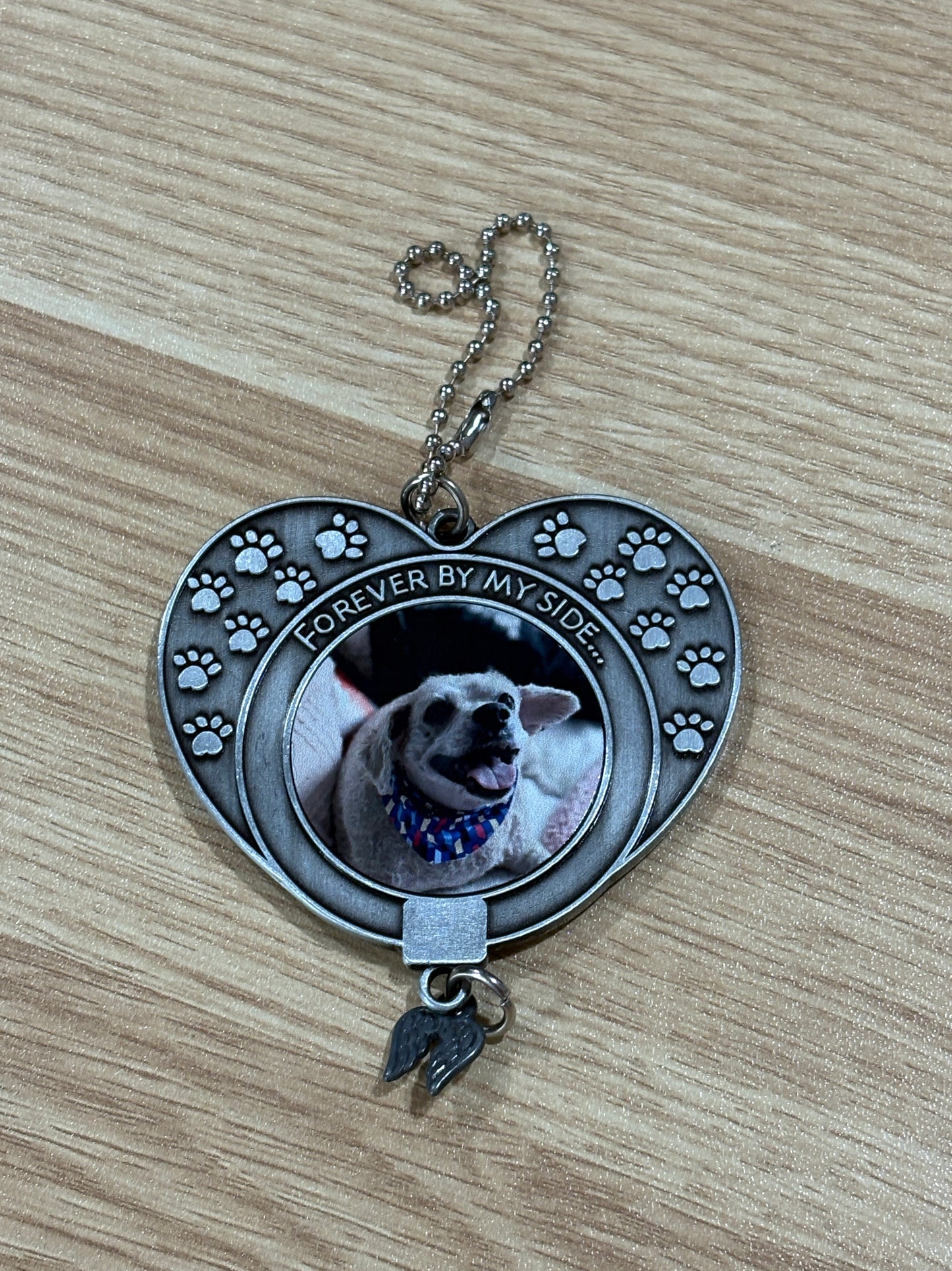 Forever By My Side - Custom Pet Memorial Ornament (double sided photos)