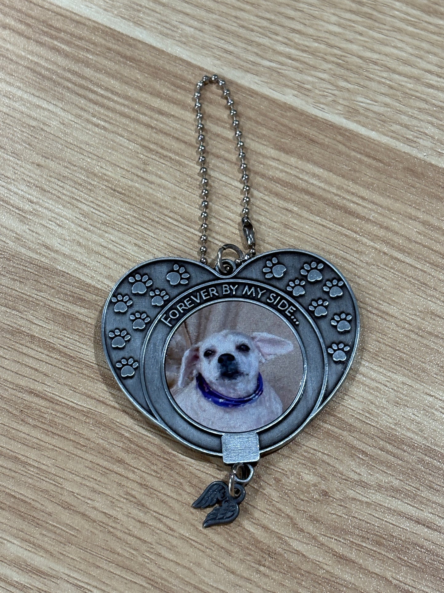 Forever By My Side - Custom Pet Memorial Ornament (double sided photos)