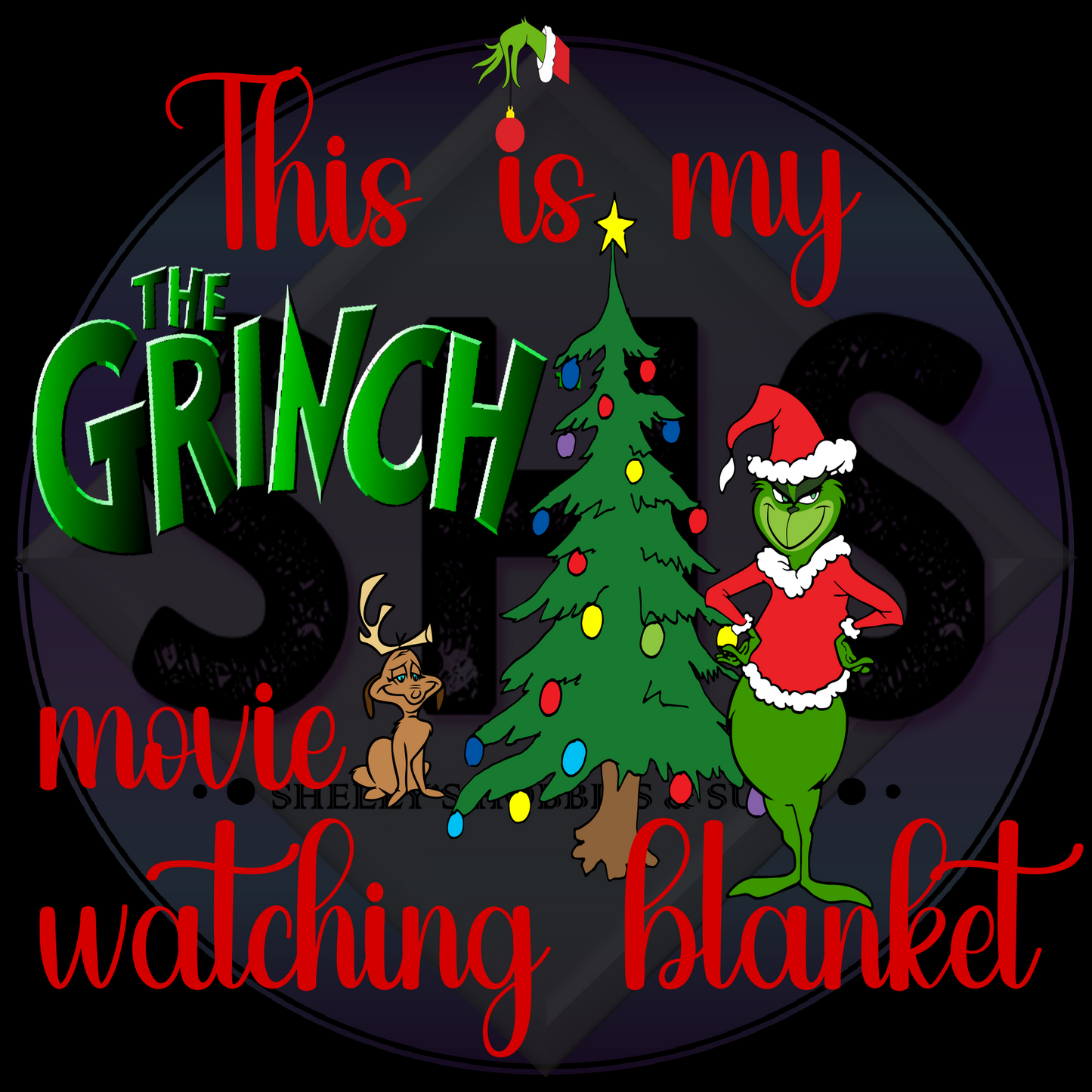 This Is My "The Grinch" Movie Watching Mug, Blanket & Cup Files - PNG files