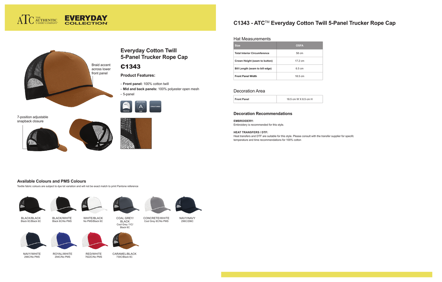 Design Your Own - 5 panel Trucker Rope Cap