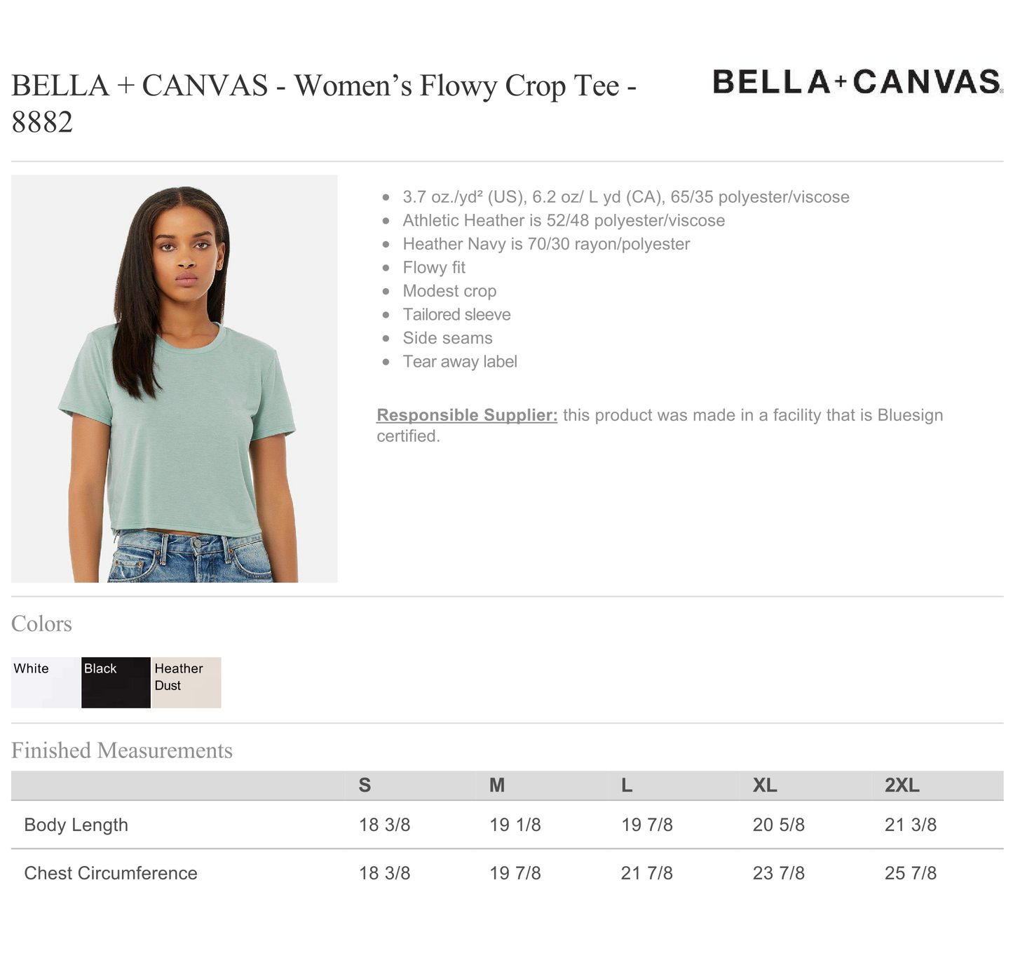 Design Your Own - Bella Canvas Women's Flowy Crop Tee 8882
