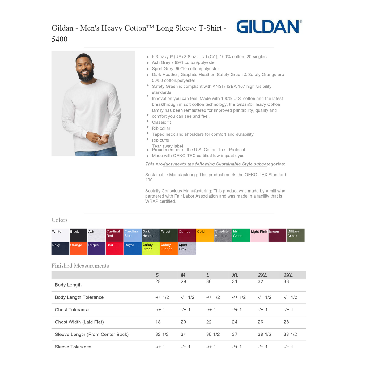 Design Your Own - Gildan 5400 Unisex Long Sleeve