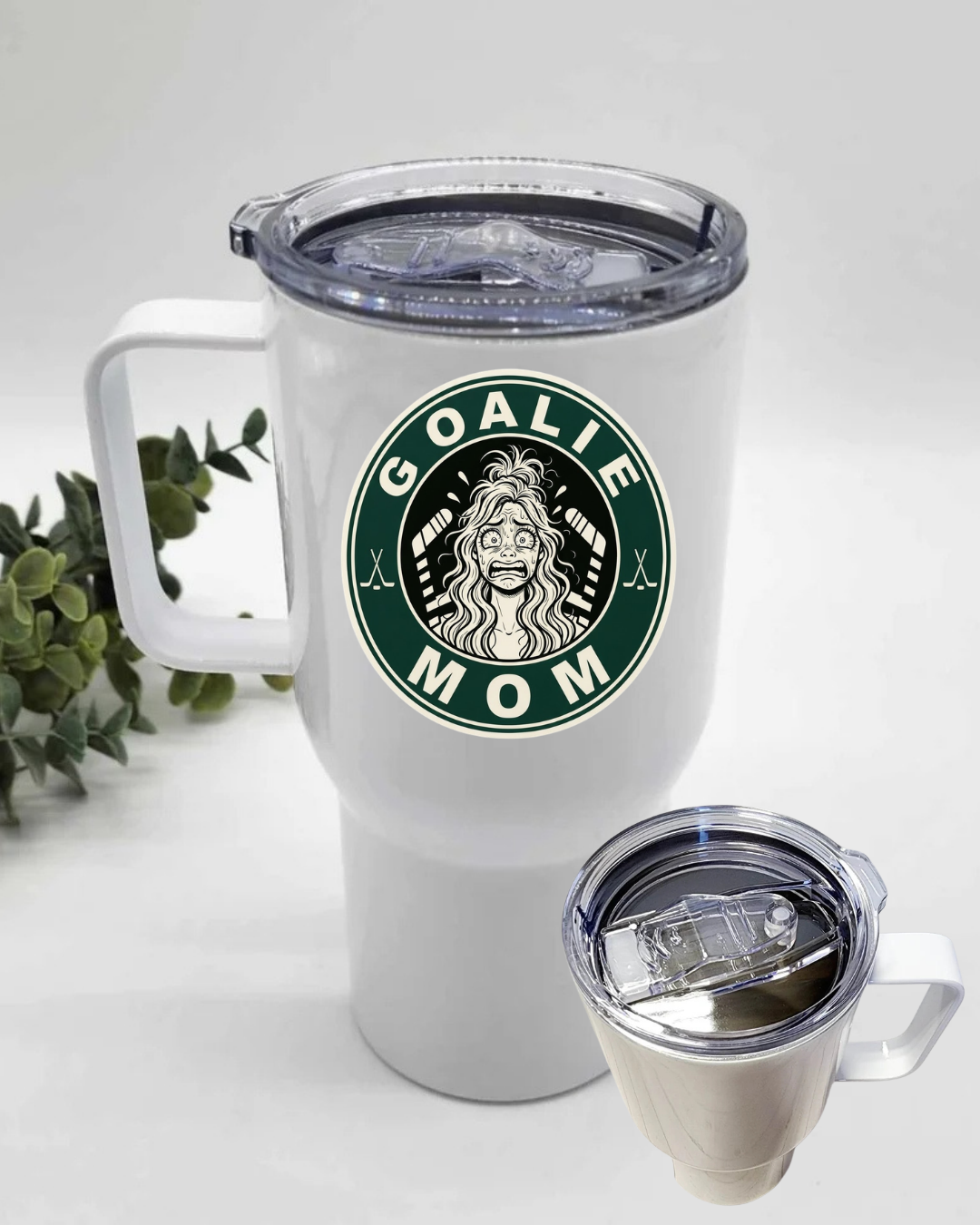 Goalie Mom - 22oz Curve Tumbler With Handle