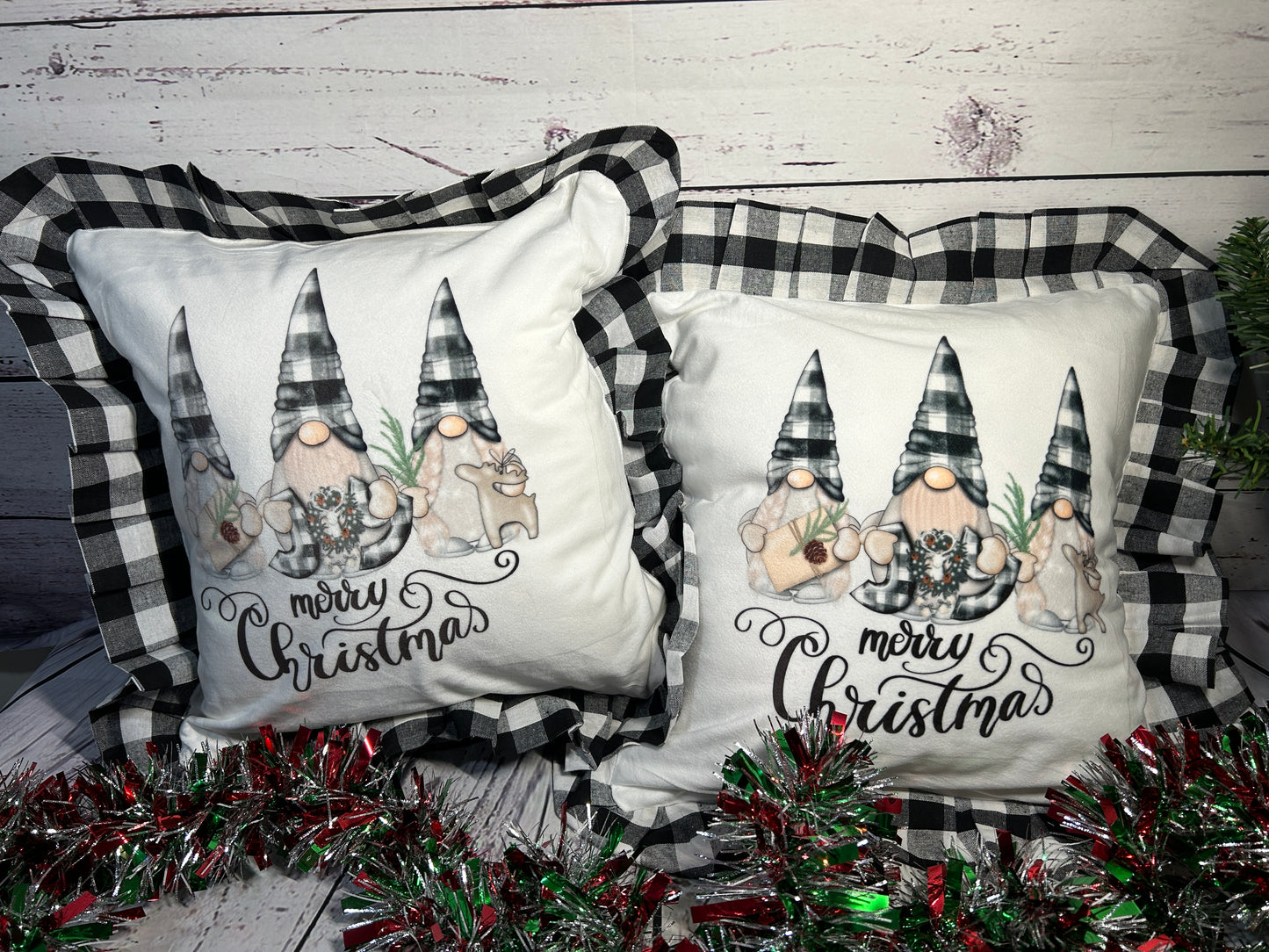 Design Your Own - Cushion Cover, Buffalo Plaid Ruffle in 2 colour choices