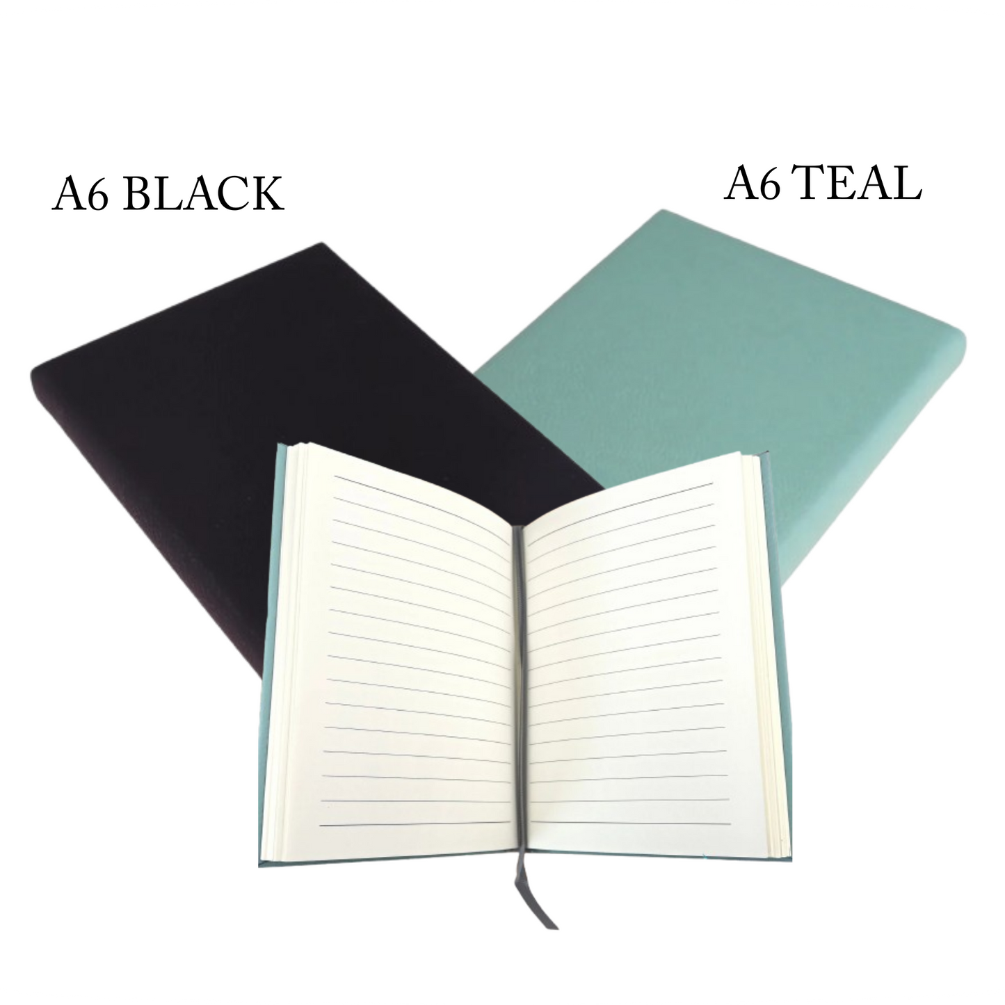 Monogram with Your Name, Mountains - Engraved Leather Notebook, 2 sizes to choose from