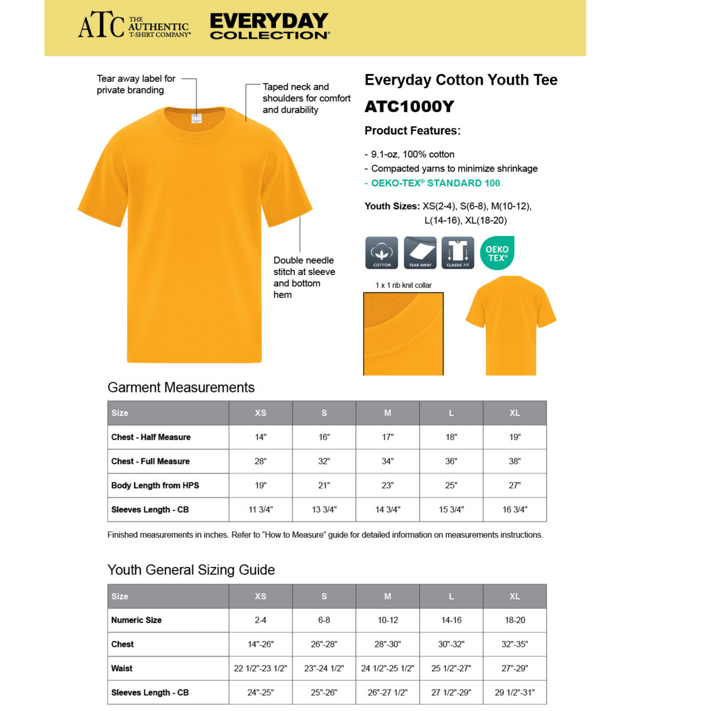 Design Your Own - Youth Cotton Tee, ATC1000Y
