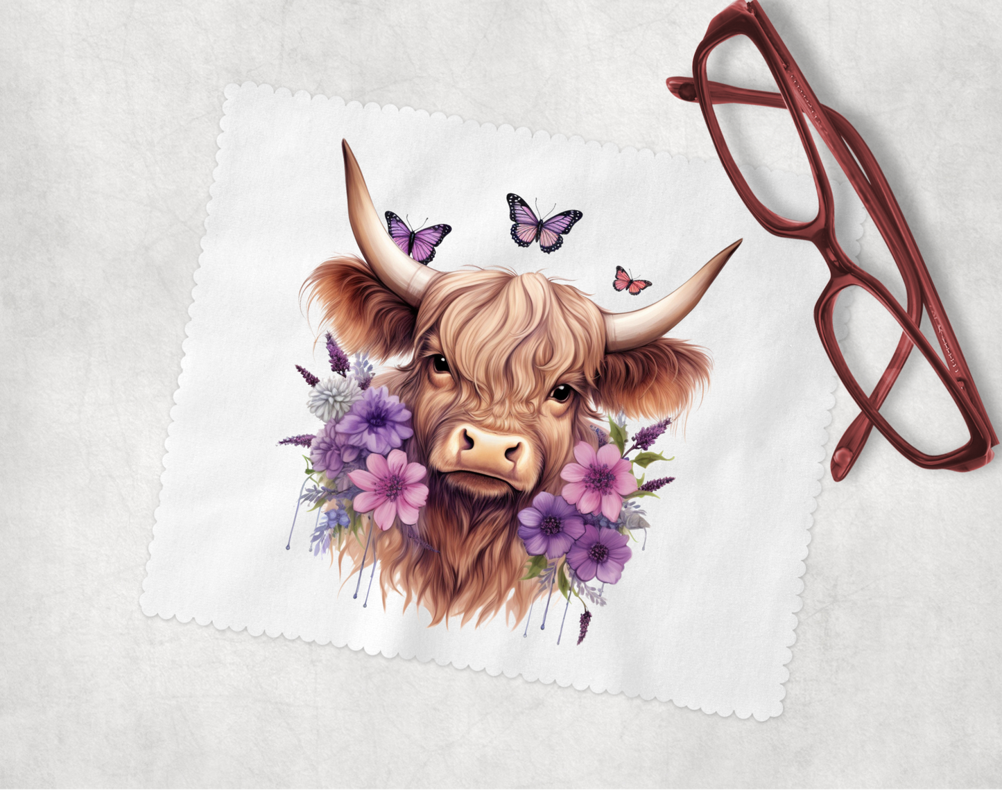 Highland Cow, 21 designs to choose from- Lens Cleaning Cloth