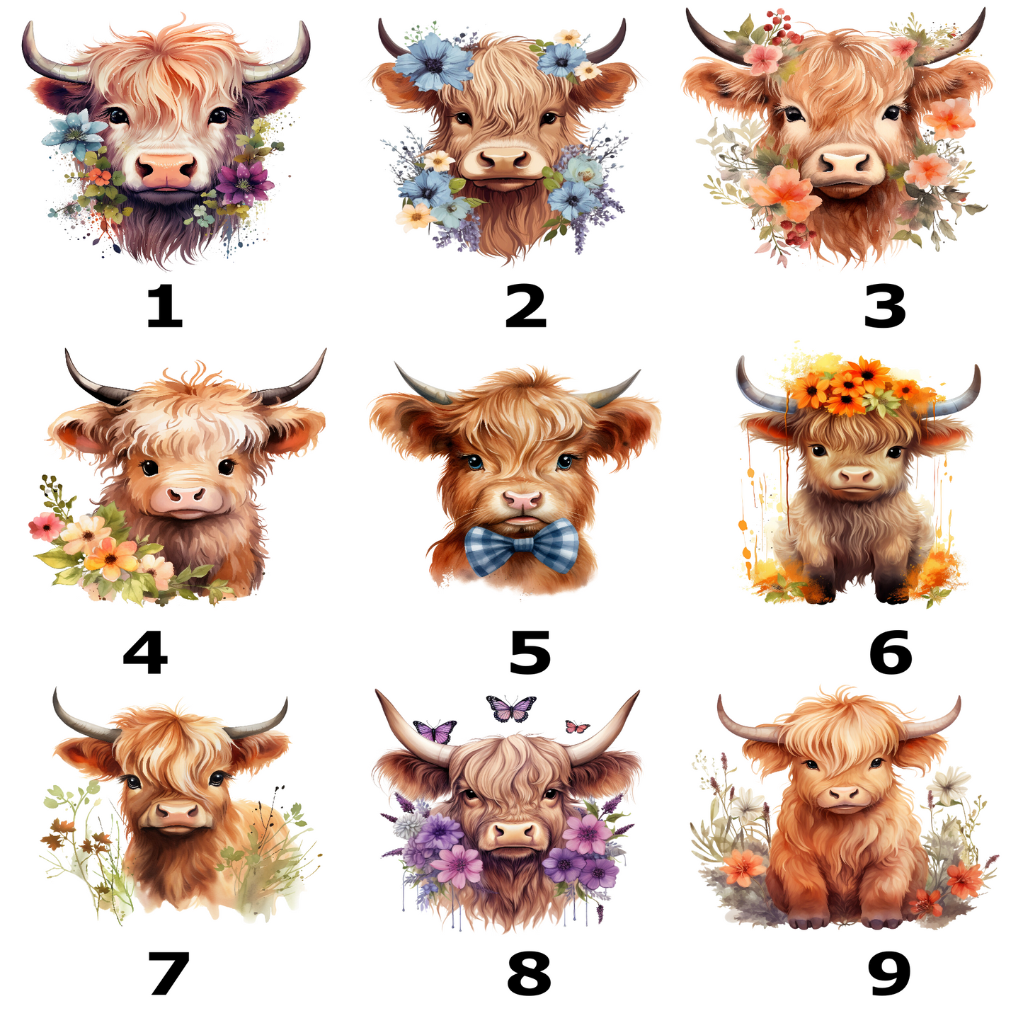 Highland Cow, 9 designs to choose from - Air Freshener