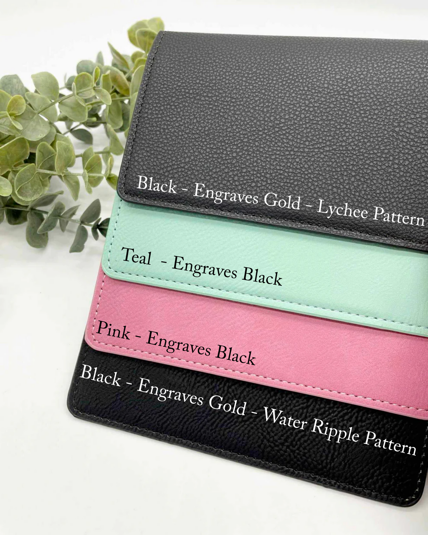 Flower of your Birth Month & your Name, Personalized - Leather Engraved Passport Folder