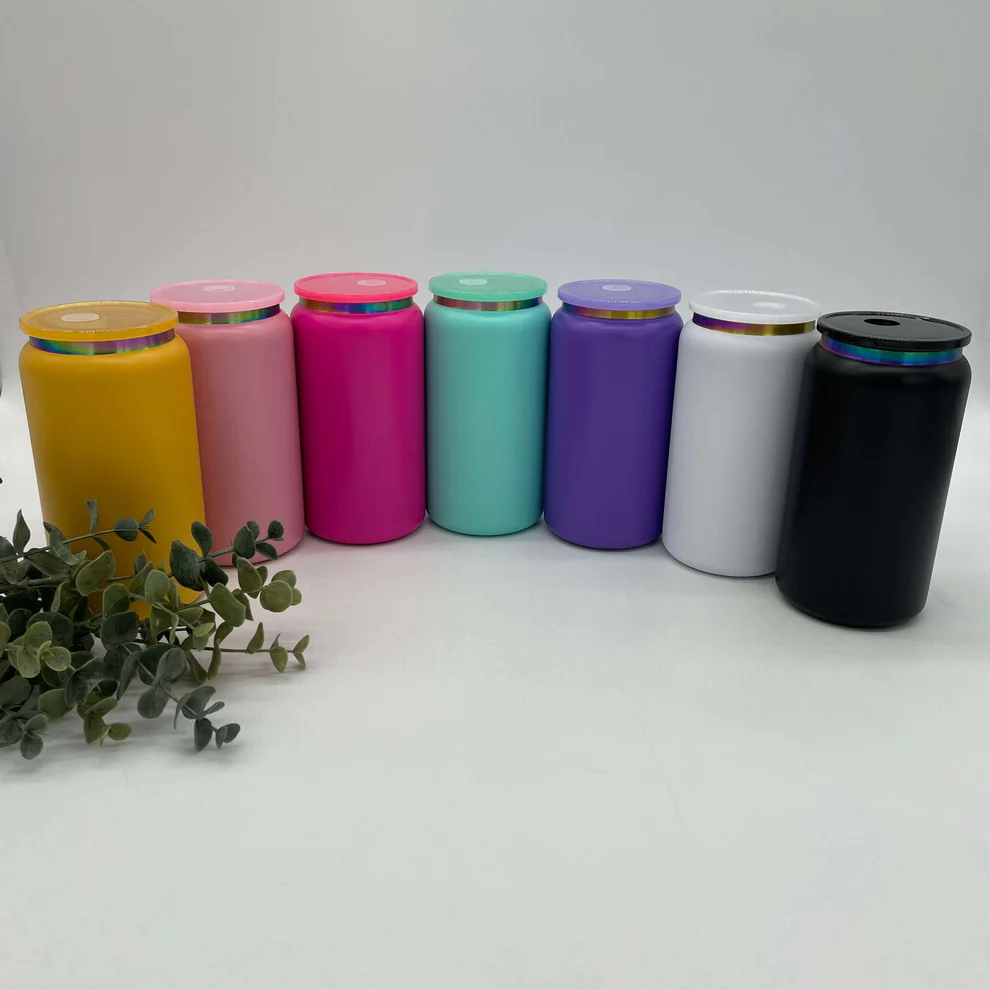 Design Your Own - 16oz Rainbow plated stainless steel insulated beer can tumbler