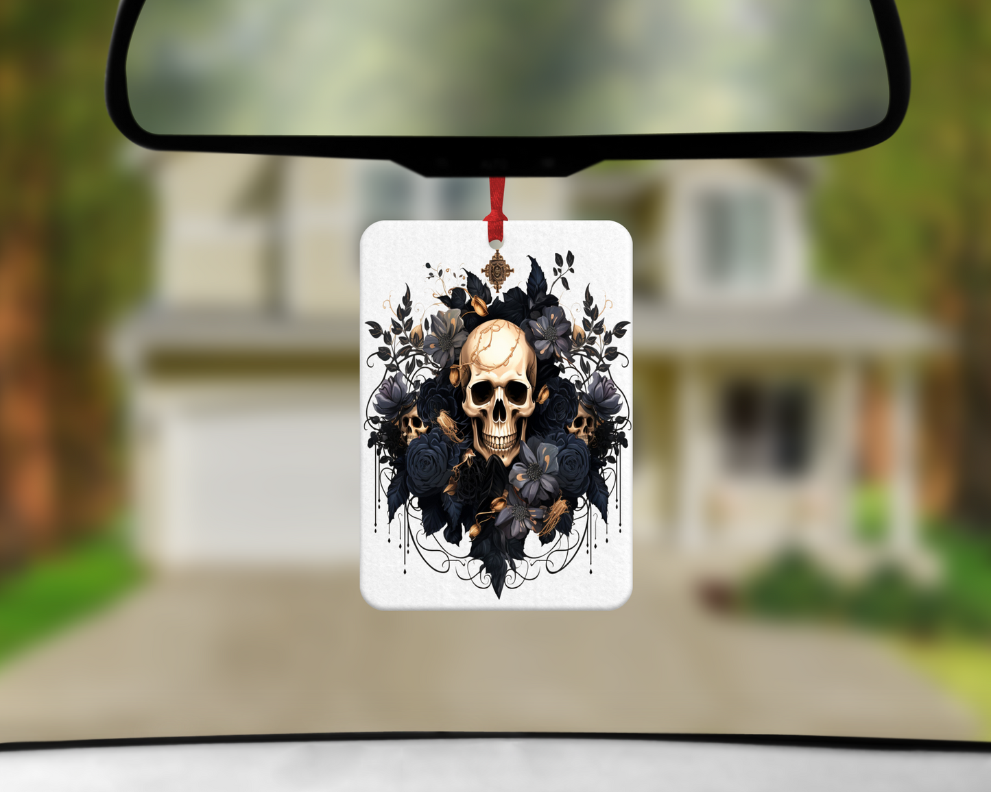 Skull & Florals, 3 designs to choose from - Air Freshener