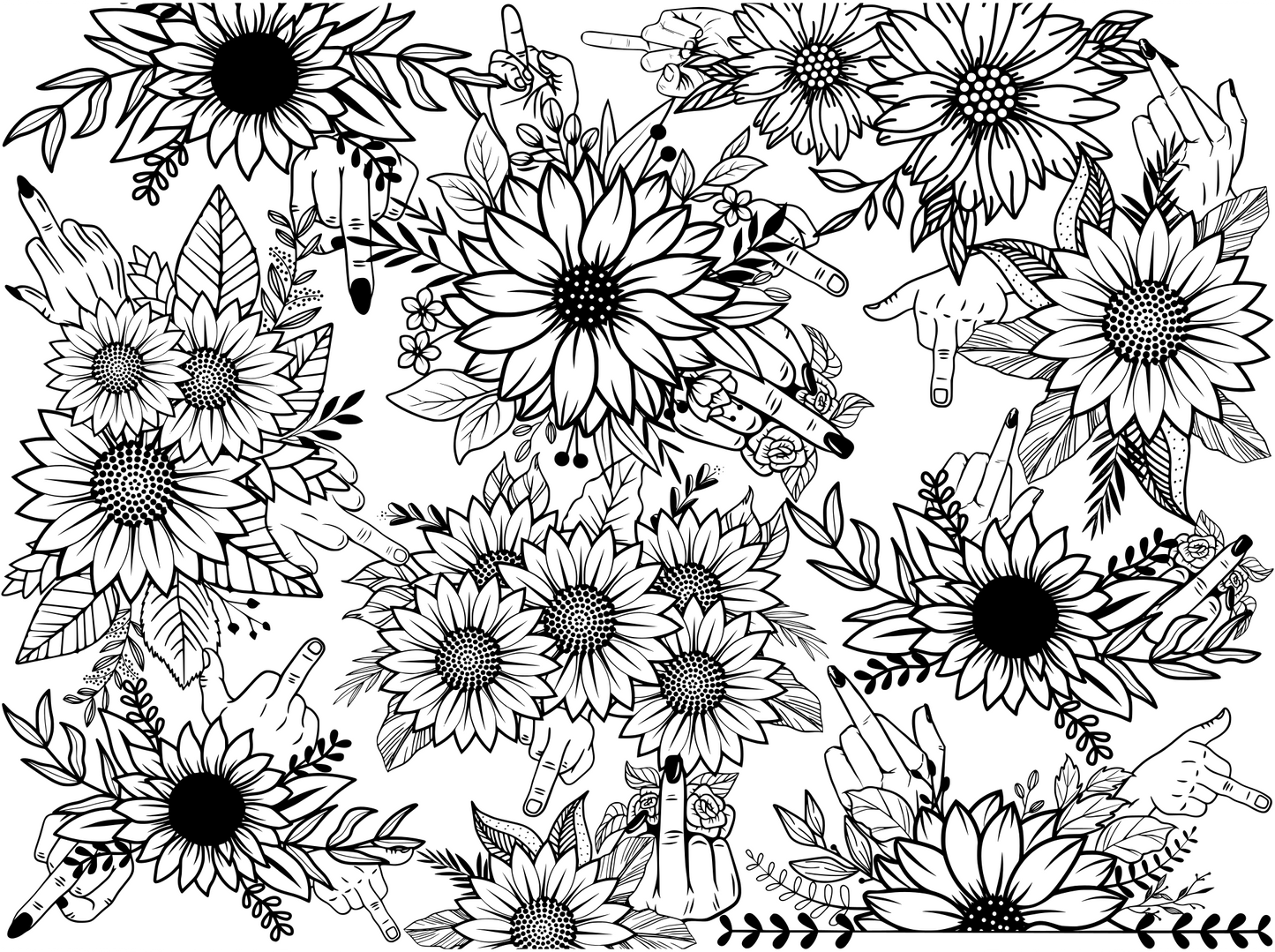 Sunflower Fuck You - 4 in 1 Stainless Insulated Can Cooler/Tumbler