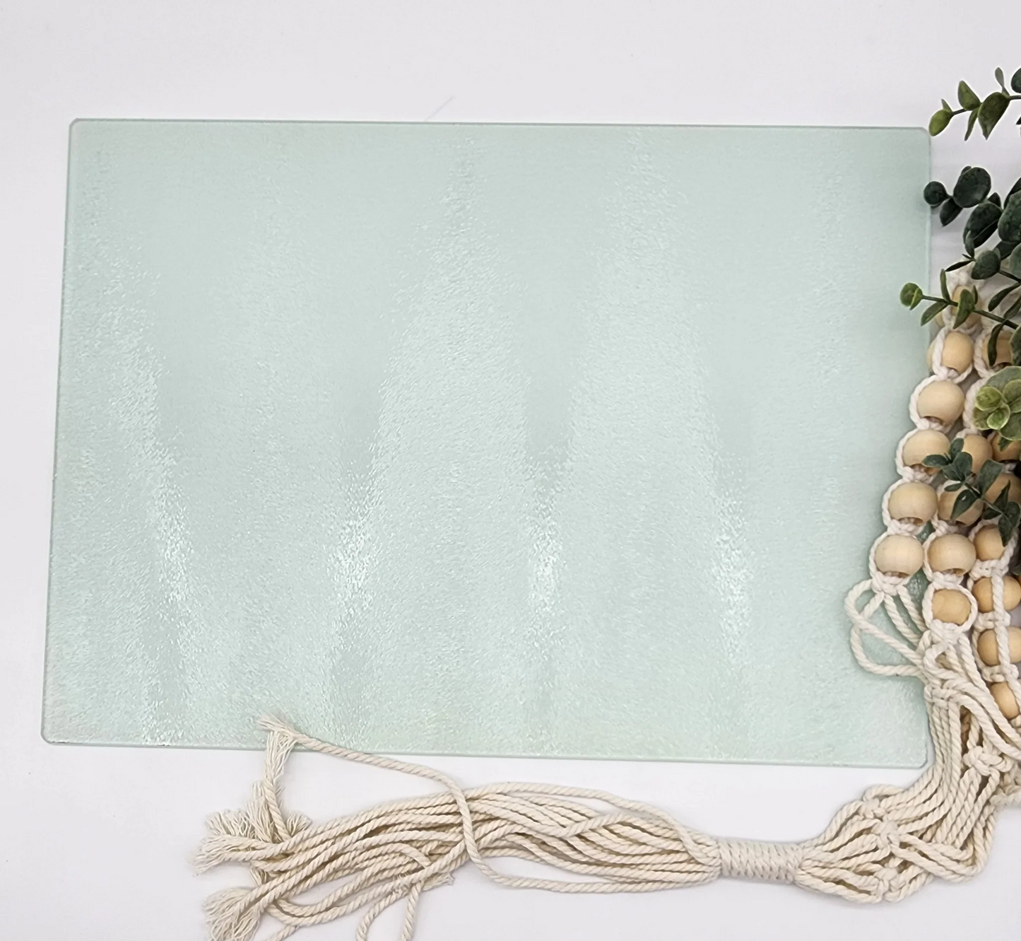 Northern Lights & Wolf Tempered Glass Cutting Board, Trivet