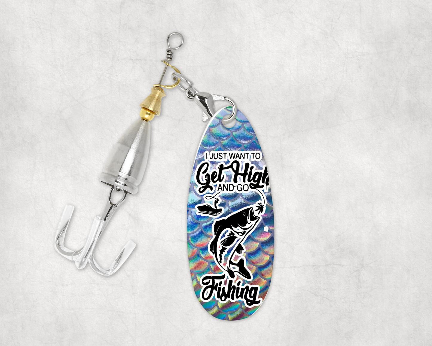 I Just Want to Get High And Go Fishing - Fishing Lure with Gift Box