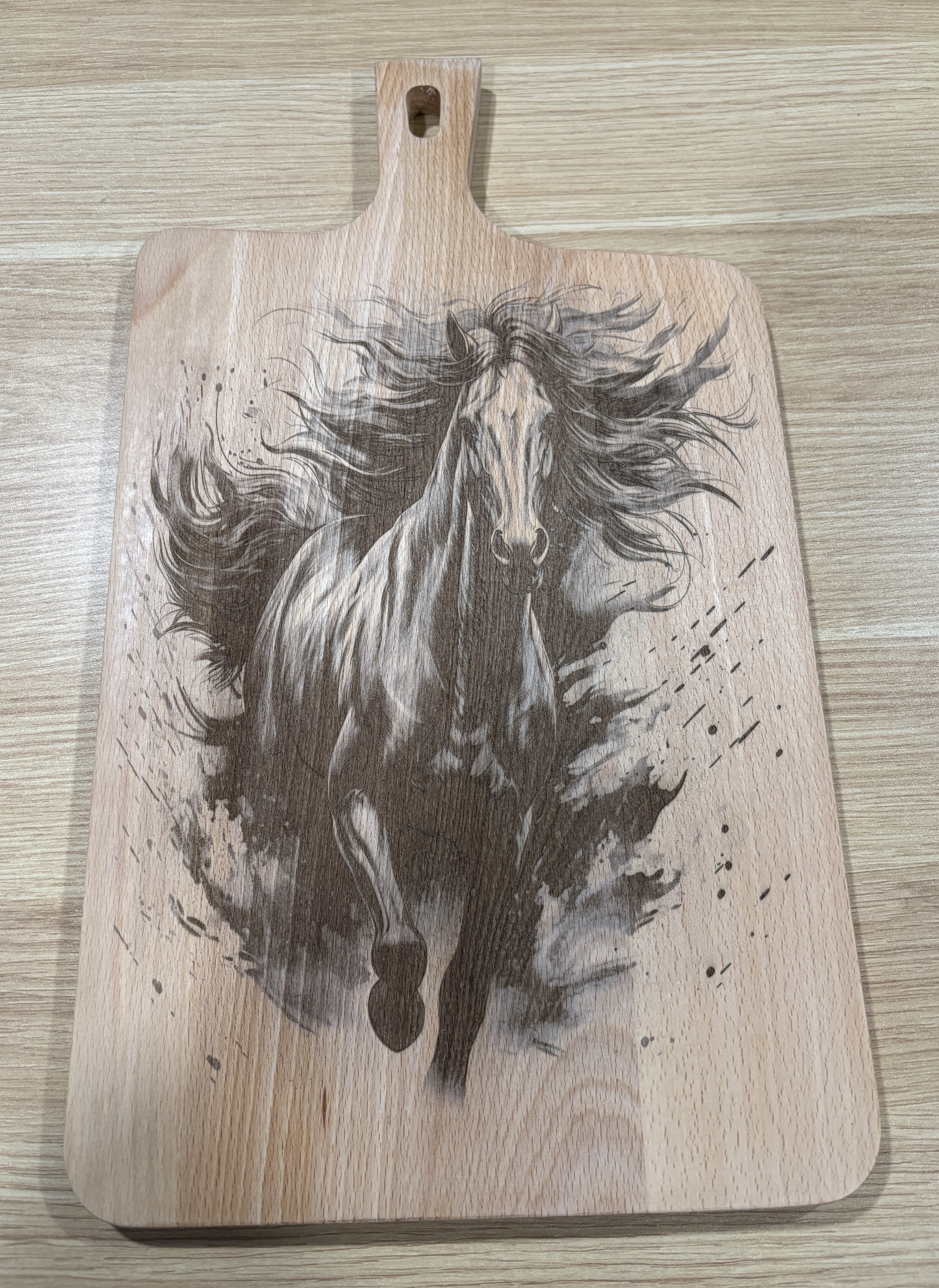 Horse - Engraved Beech Cutting Board
