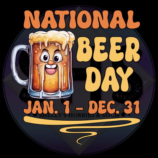 National Beer Day Jan. 1 - Dec. 31, Smiling Beer Glass PNG files