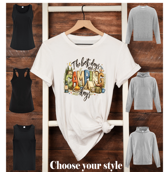 The Best Days Are Camping Days - Adult T-Shirts, Tanks, Sweatshirts & Hoodies