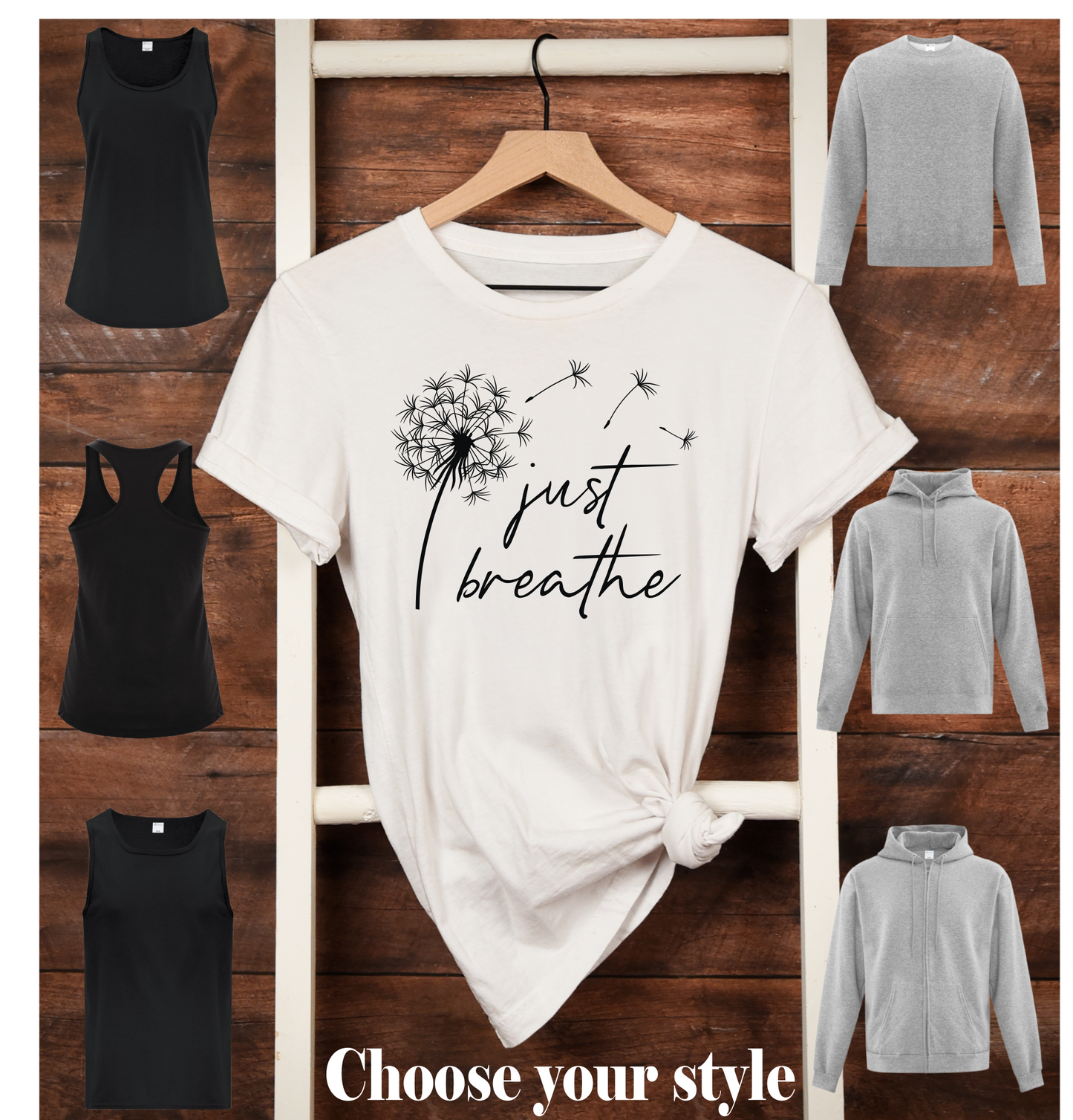 Just Breathe - Adult T-Shirts, Tanks, Sweatshirts & Hoodies