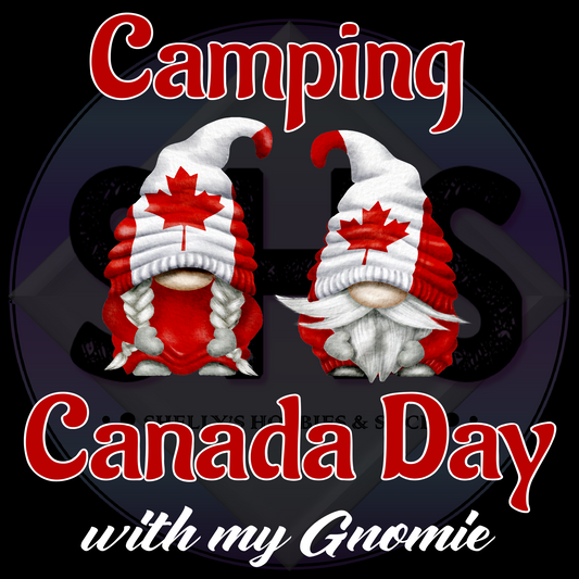 Camping Canada Day With My Gnomie, Gnome Couple PNG files