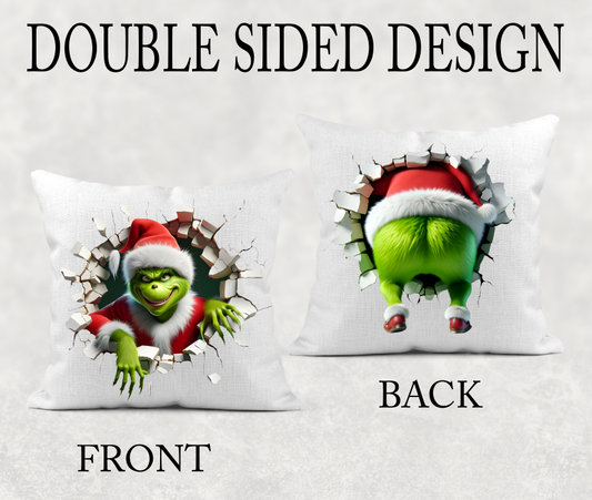 The Grinch Busting Out - Throw Pillow Cover or Cover with Insert