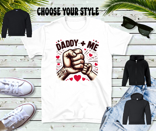 Daddy + Me, Fist Bumps - Youth Tee, Sweatshirt, Pullover or Zip Up Hoodie