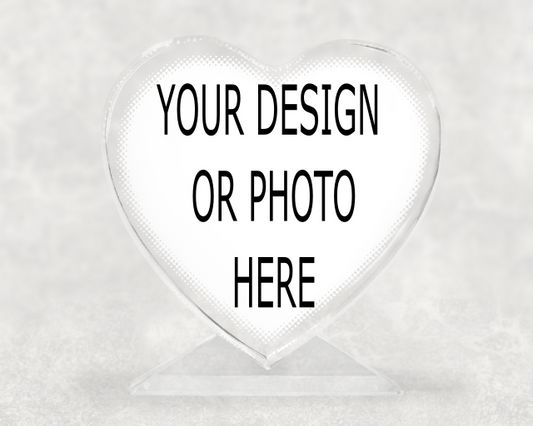 Design Your Own -  Crystal Heart Photo Block