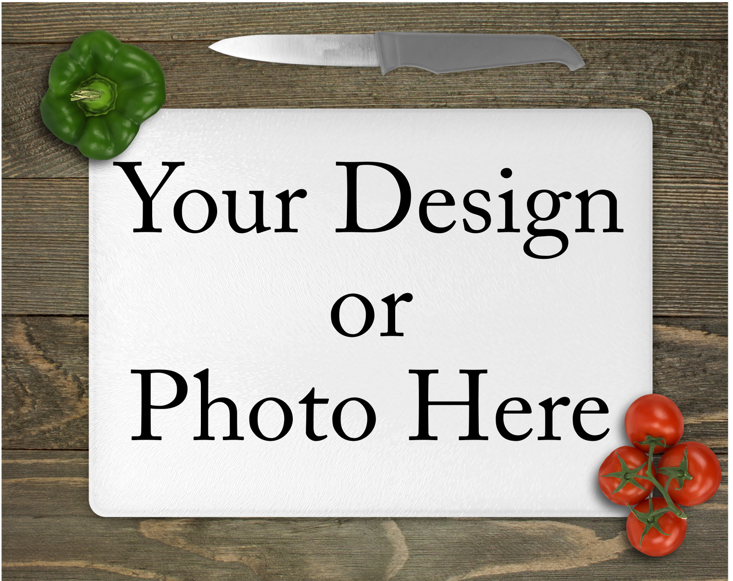 Design Your Own Tempered Glass Rectangle or Square Cutting Board, Trivet