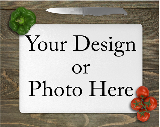 Design Your Own Tempered Glass Rectangle or Square Cutting Board, Trivet