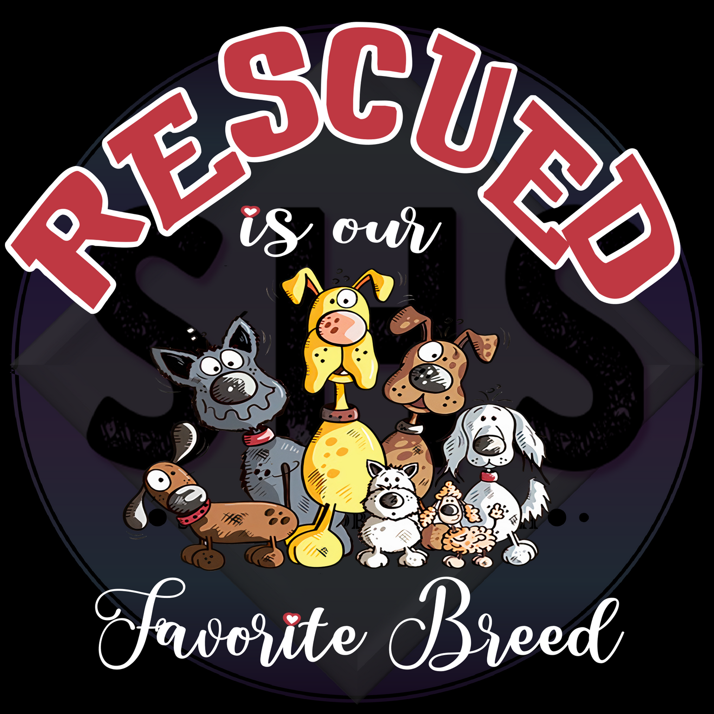 Rescued is My/Our Favourite/Favorite Breed 8 PNG files