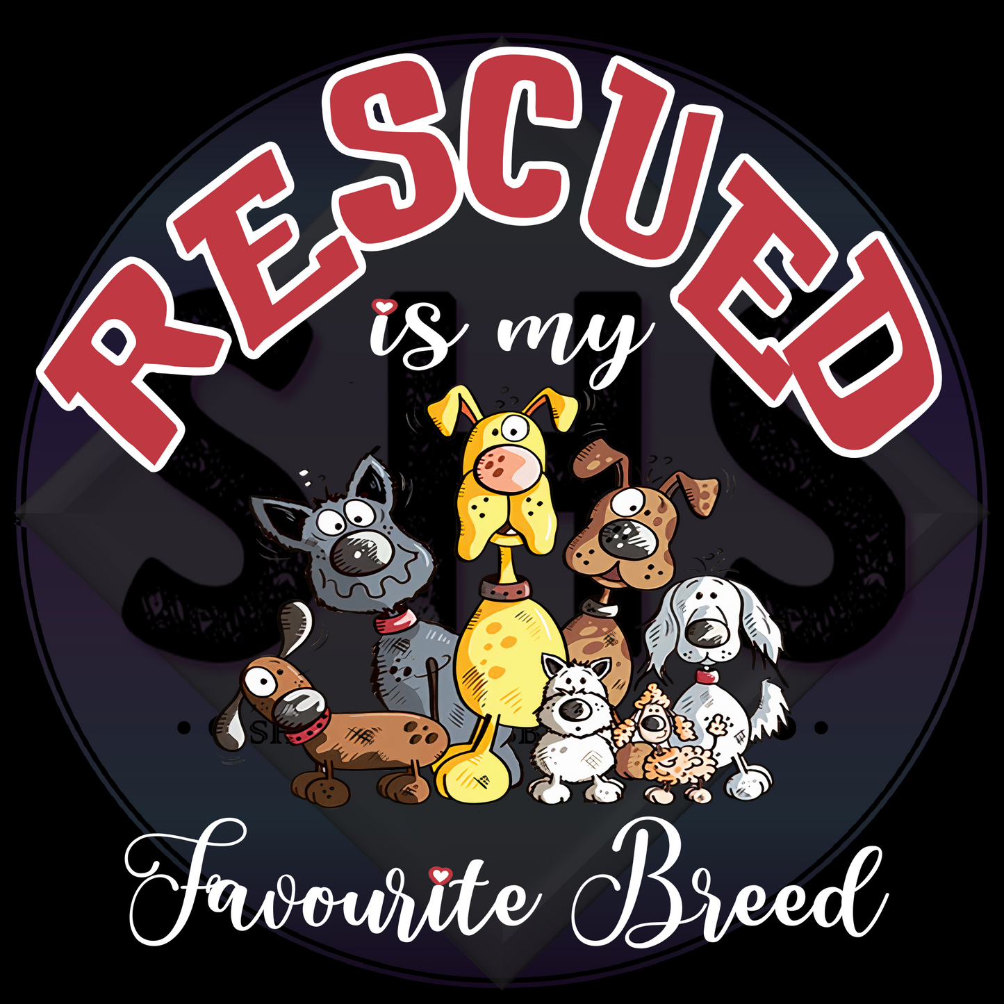 Rescued is My/Our Favourite/Favorite Breed 8 PNG files