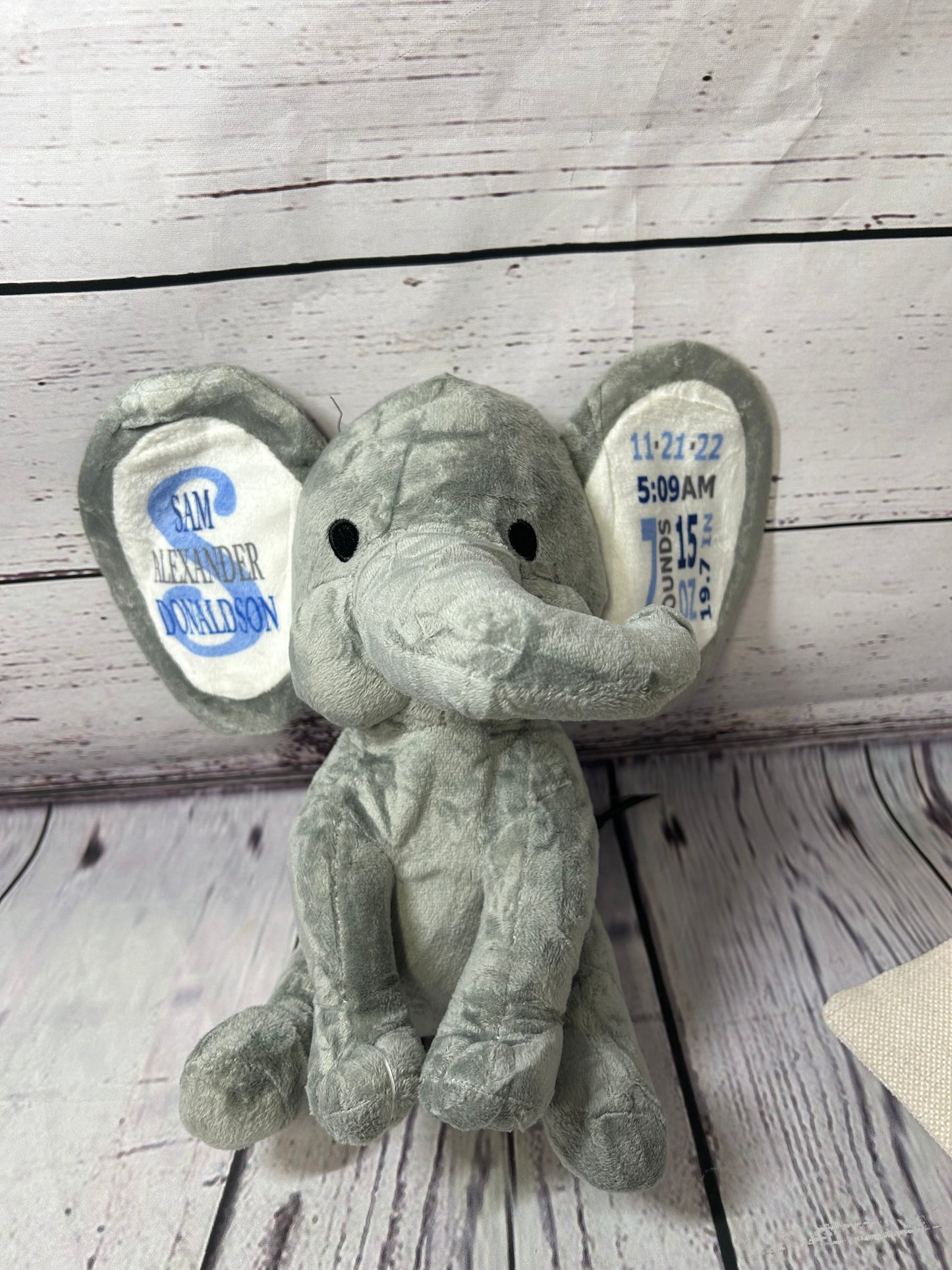 Elephants, Stuffed - Perfect for Birth Stats! 5 Colours to Choose From!