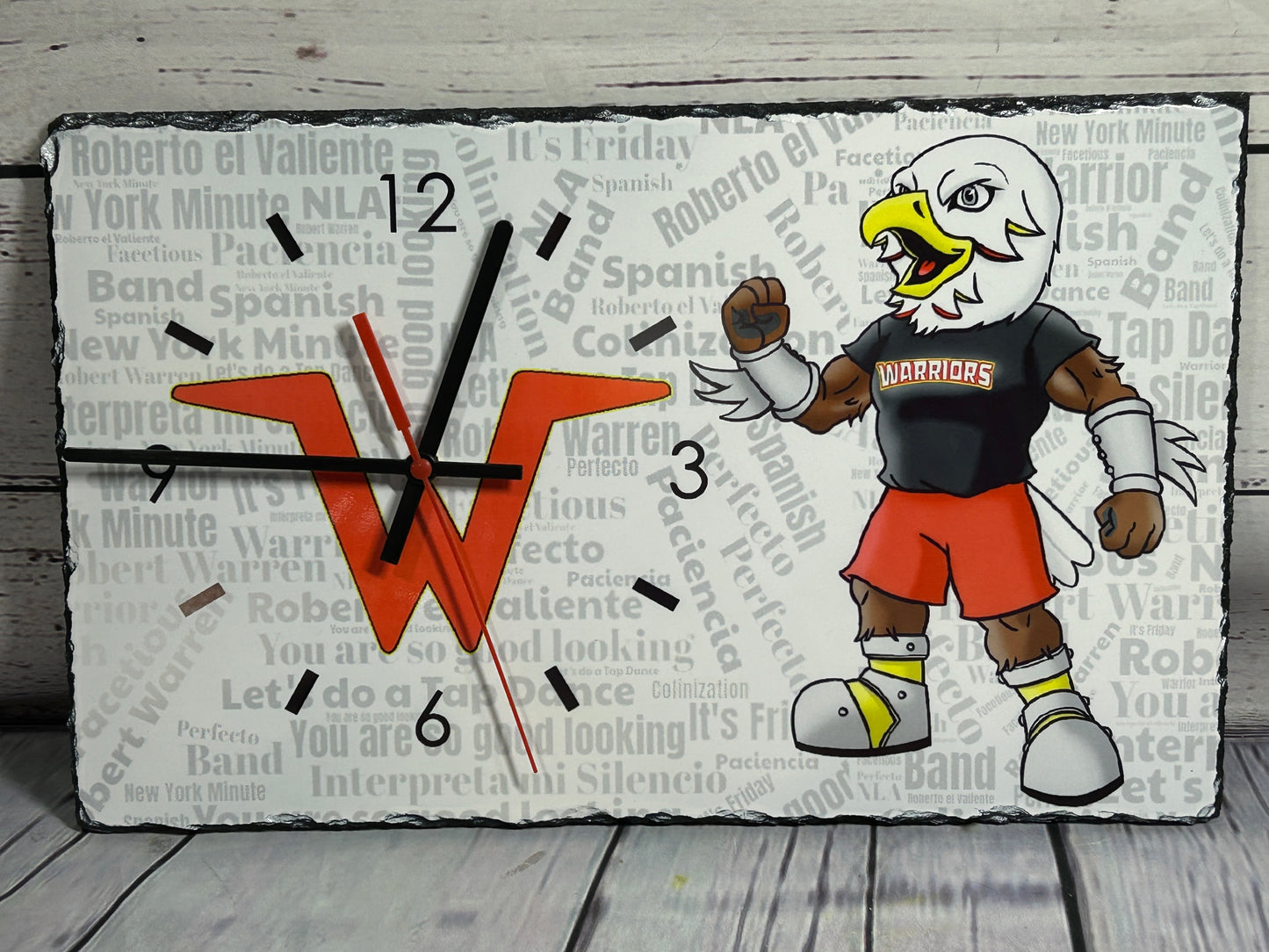 Design Your Own - Clock, Rectangle Slate