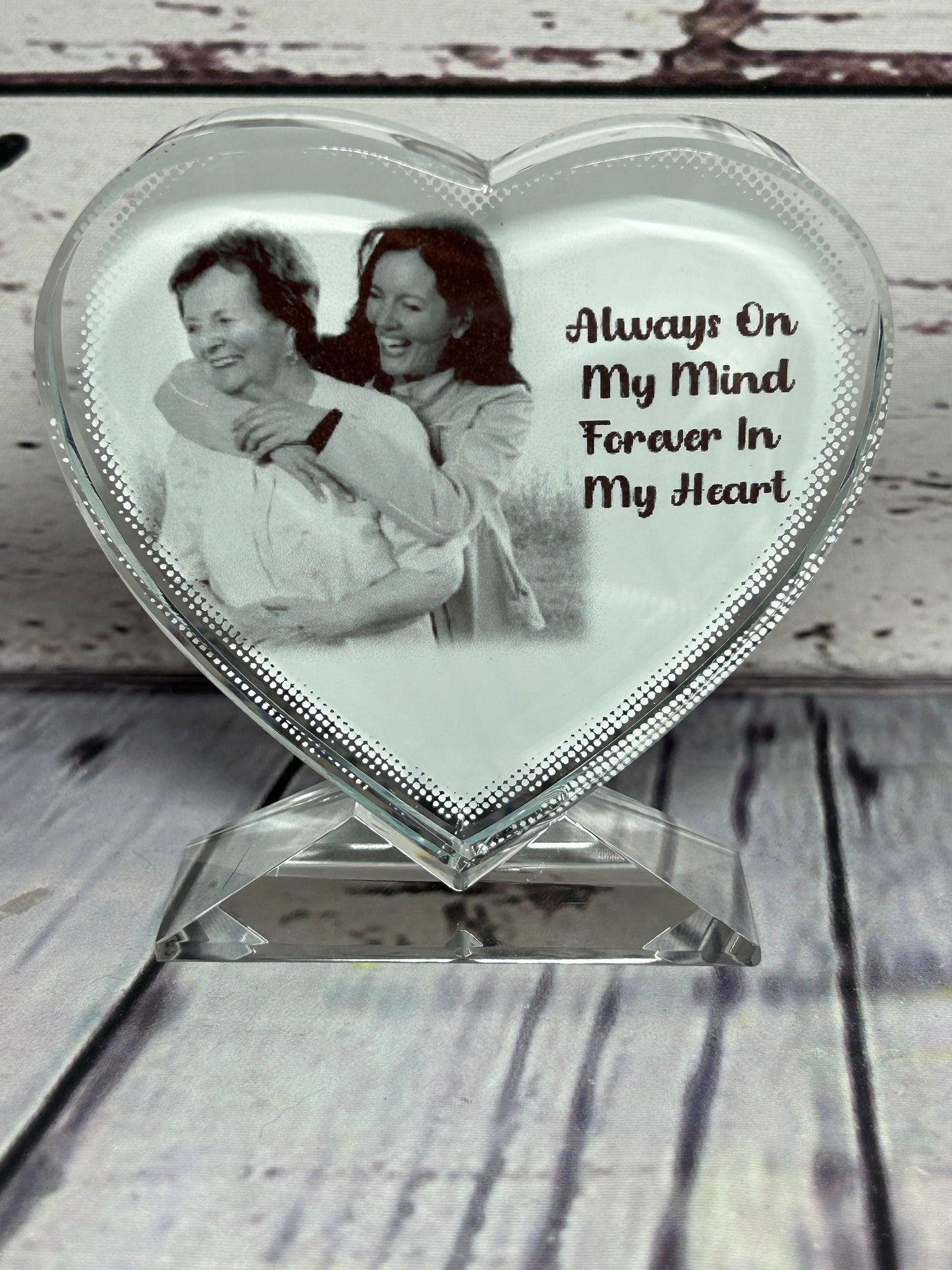 Design Your Own -  Crystal Heart Photo Block