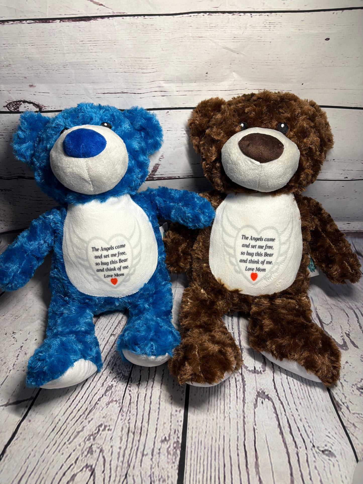Teddy Bears, Plush - Personalized Them With Birth Stats, Memorial Photo, Etc.
