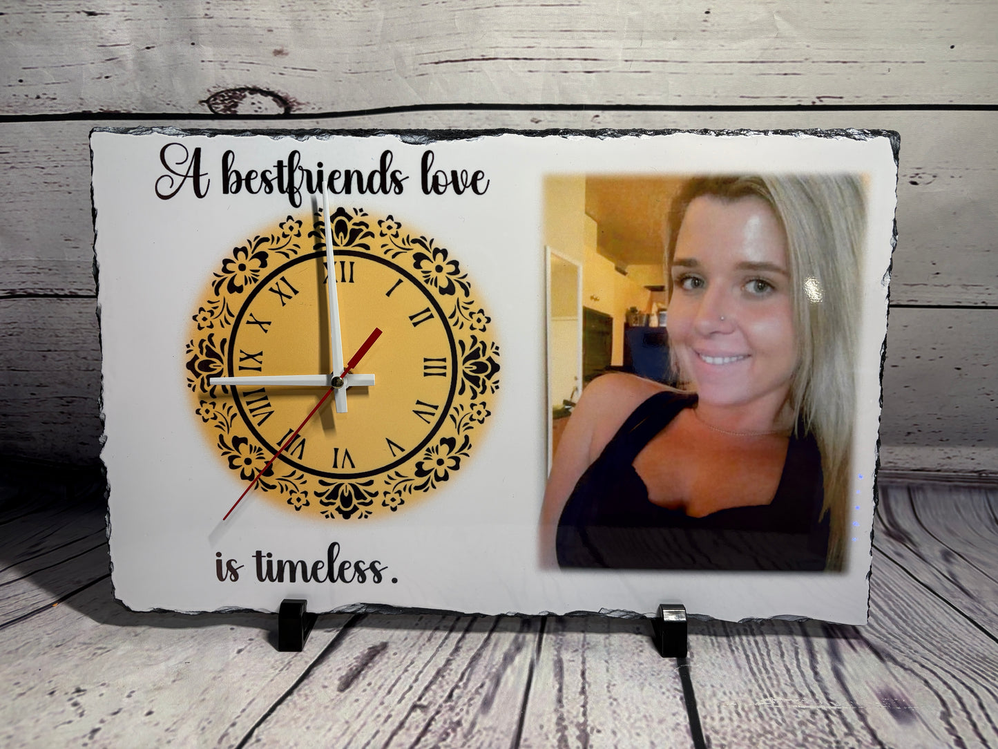 Design Your Own - Clock, Rectangle Slate