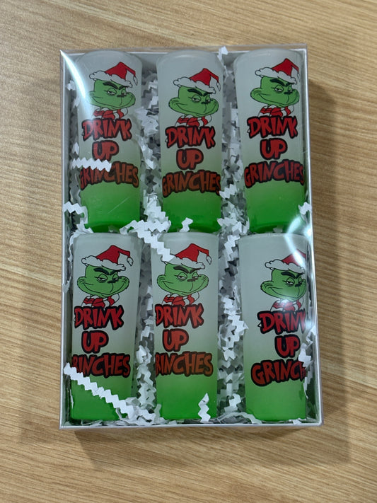 Drink Up Grinches - Set of 6 Ombre Shot Glasses