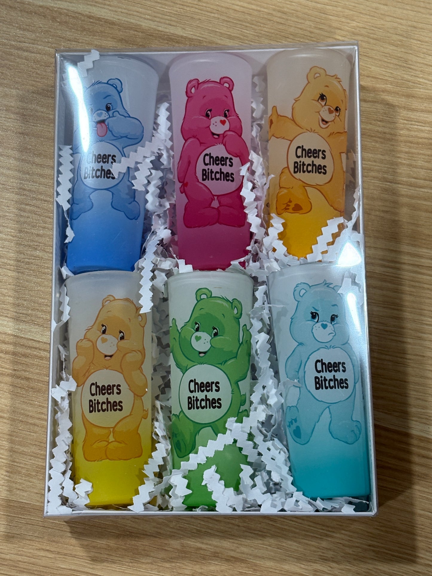 Cheers Bitches - Set of 6 Ombre Shot Glasses