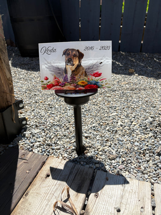 Memorial, Customized Photo - Solar Garden Stake