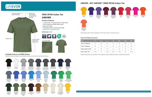 Design Your Own - 24EVER Ring Spun Cotton Tee