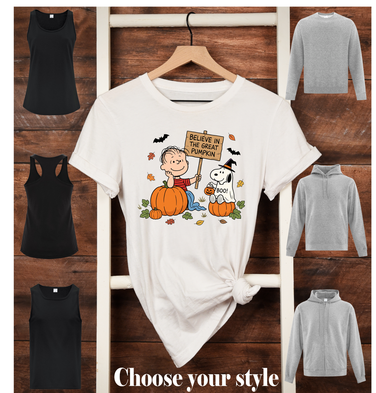 Believe In The Great Pumpkin - Adult T-Shirts, Tanks, Sweatshirts & Hoodies