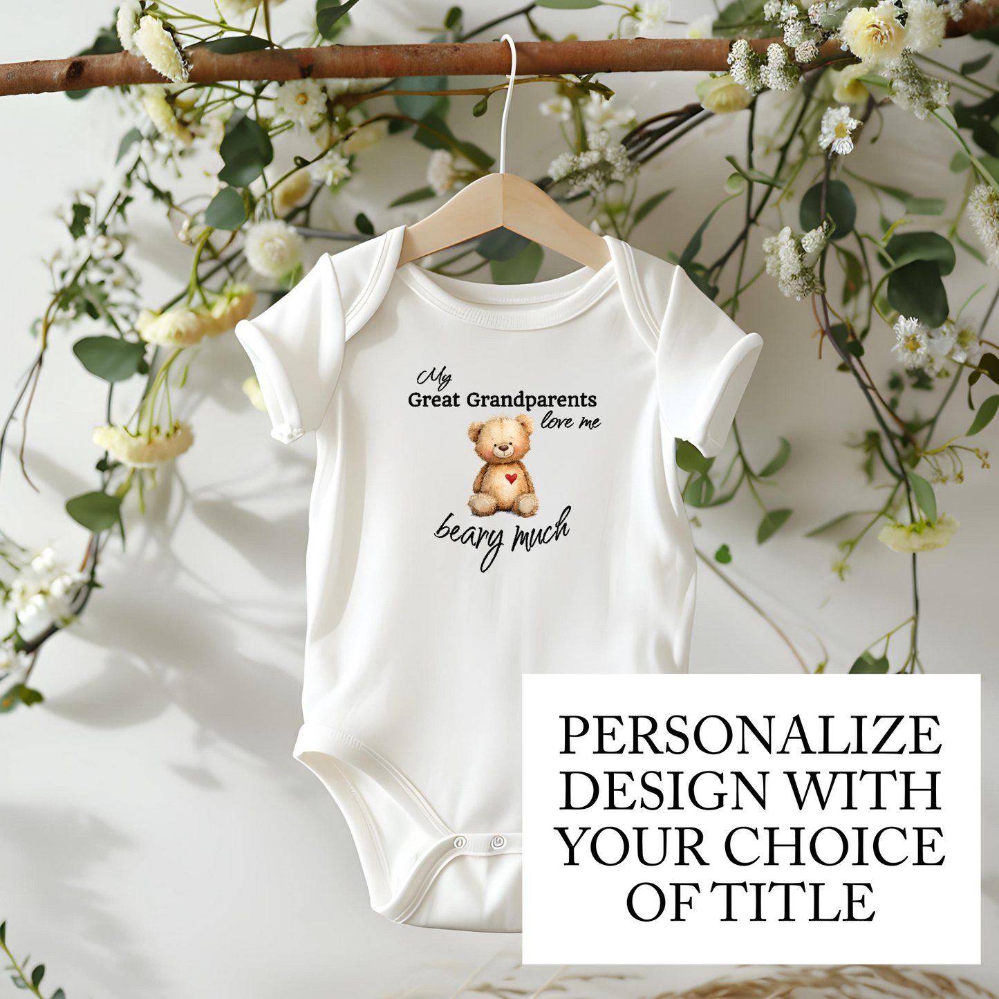 My "Personalize" Love Me Beary Much - Infant Bodysuit Onesie