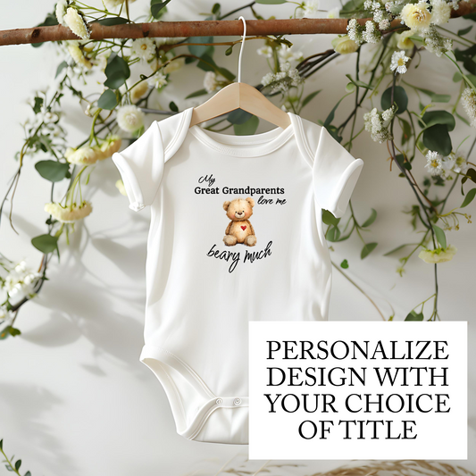 My "Personalize" Love Me Beary Much - Infant Bodysuit Onesie