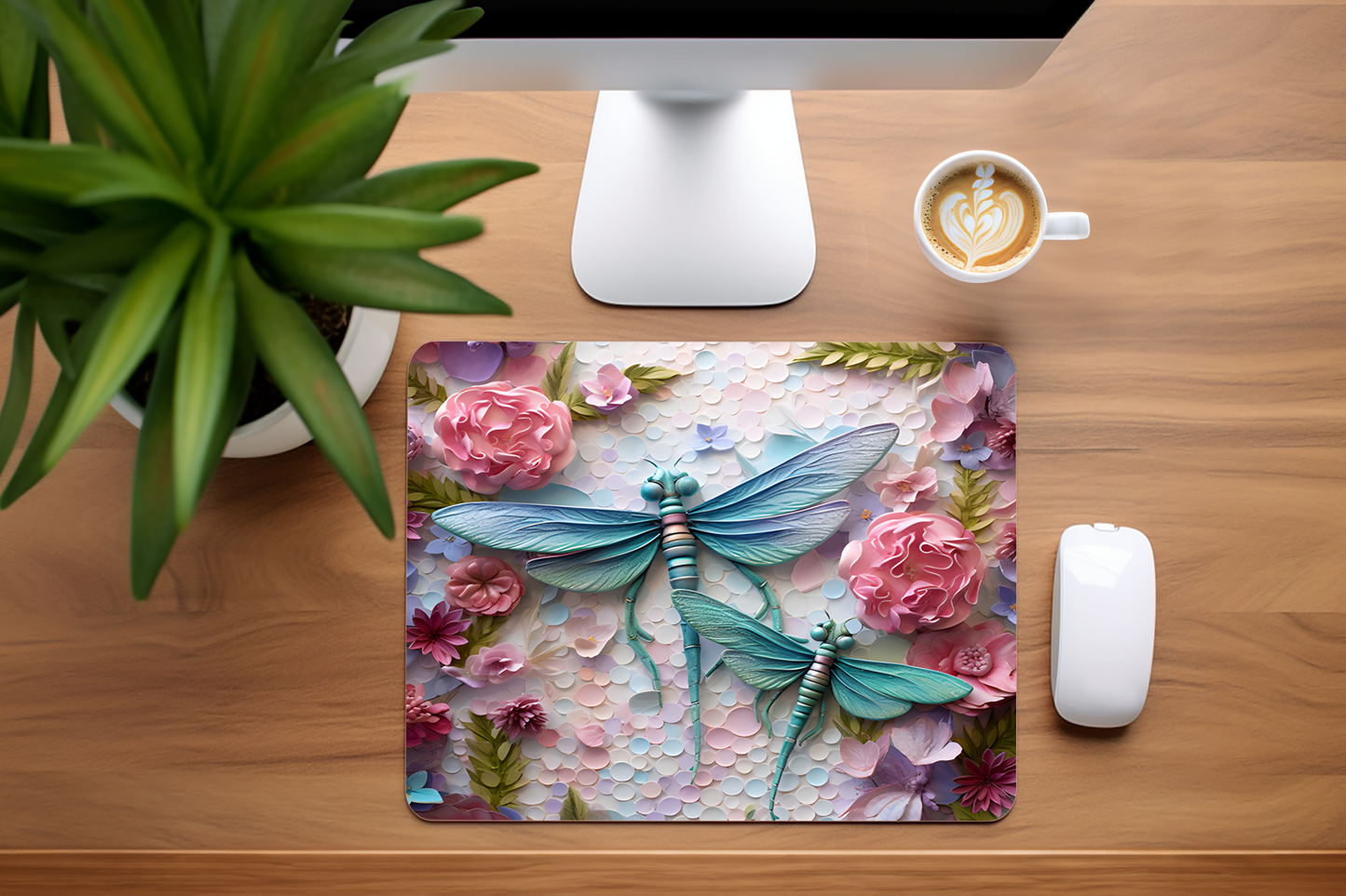 3D Dragonflies - Mouse Pad, 3 sizes to choose from