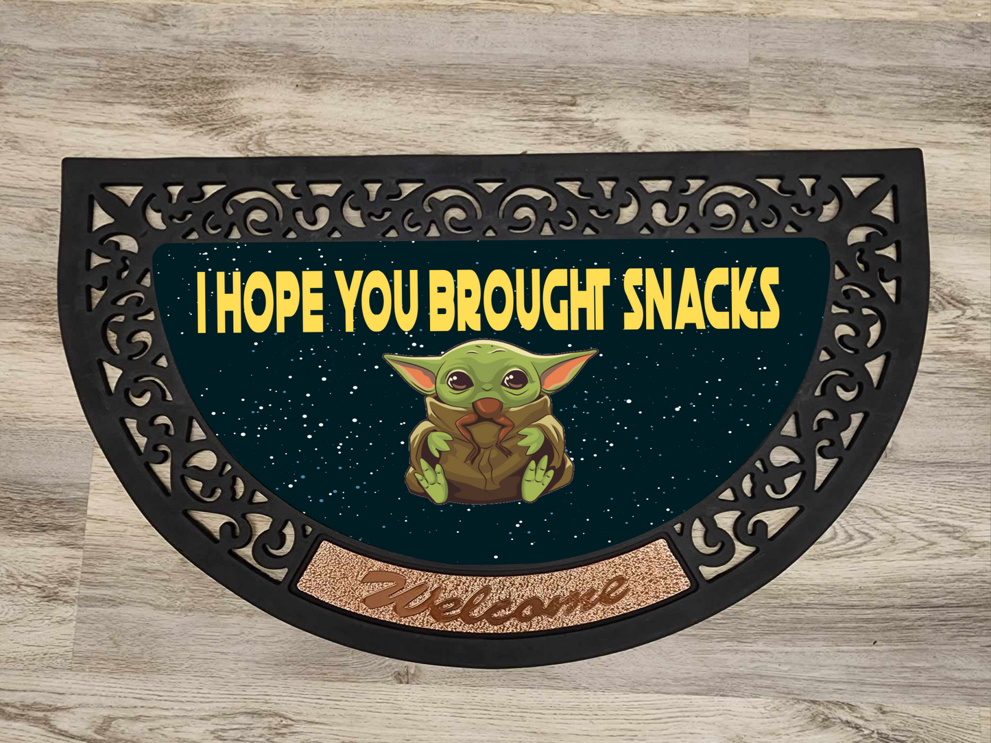 I Hope You Brought Snacks - Door Mat with Insert or Insert Only, heavy rubber 2 sizes to choose from