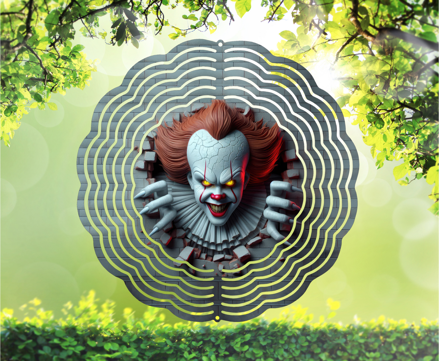 Scary Clown, Pennywise Inspired - Wind Spinner, 6 styles & 2 sizes to choose from