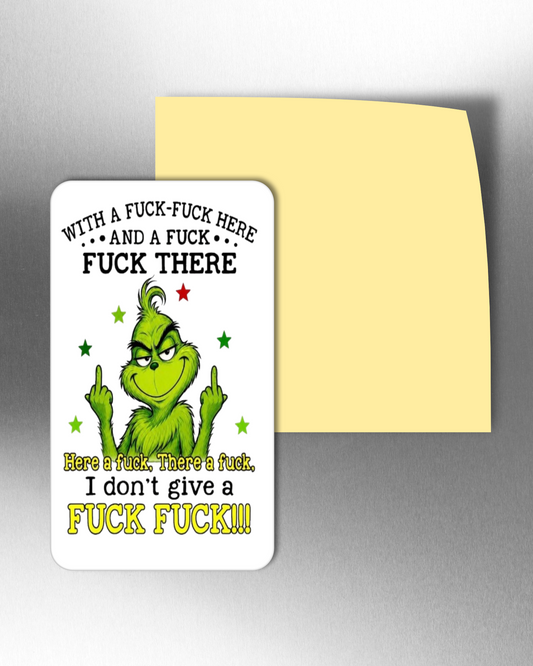 With a Fuck-Fuck Here And A Fuck Fuck There Here A Fuck There A Fuck I Don't Give A Fuck Fuck - Refrigerator Magnets in 3 size choices