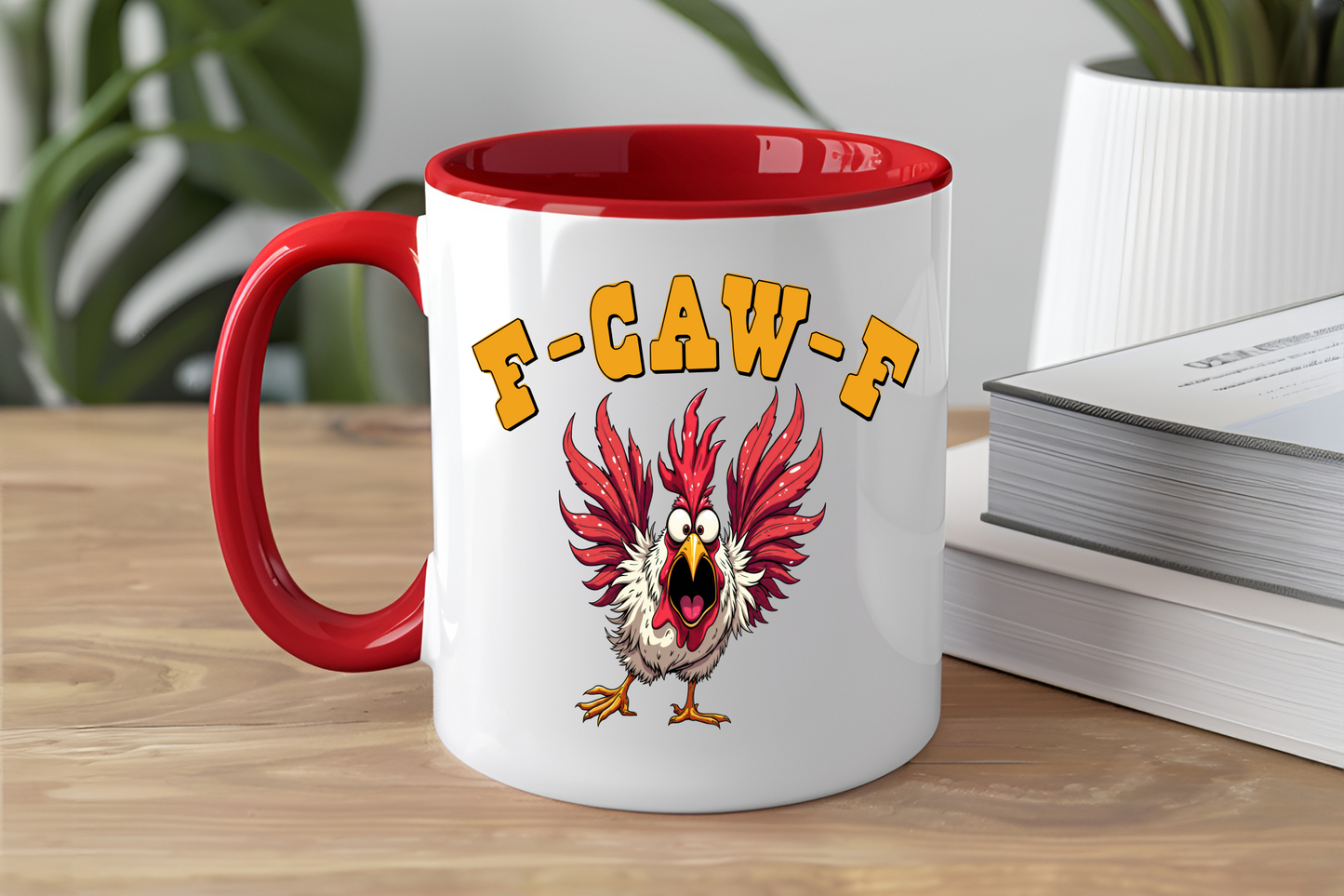 F - CAW - F, Chicken - Ceramic and Glass Mugs