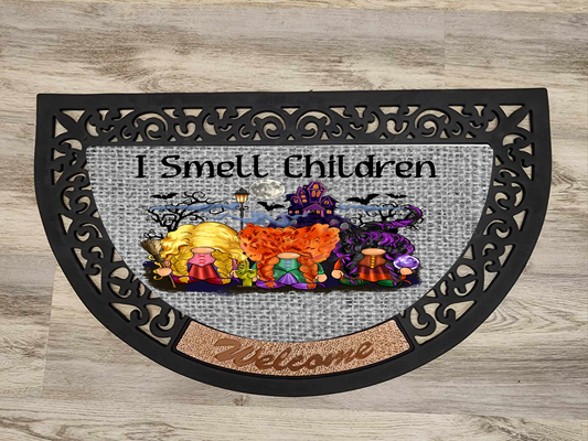 I Smell Children, Hocus Pocus Gnomes - Door Mat with Insert or Insert Only, heavy rubber 2 sizes to choose from